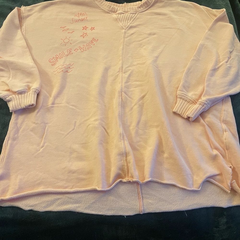 Aerie Peach Graphic Sweatshirt